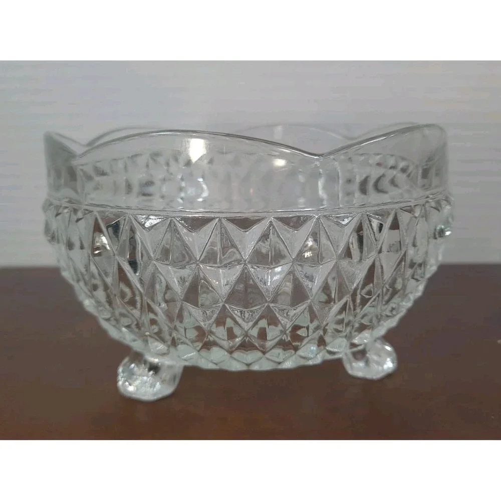 NIB Crystal Emporium Footed Centerpiece Bowl 4.75